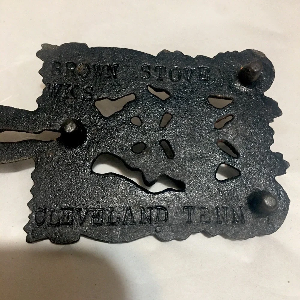 Vintage Brown Stove Works Cast Iron Mini Small Footed Trivet‎ Cleveland Tenn